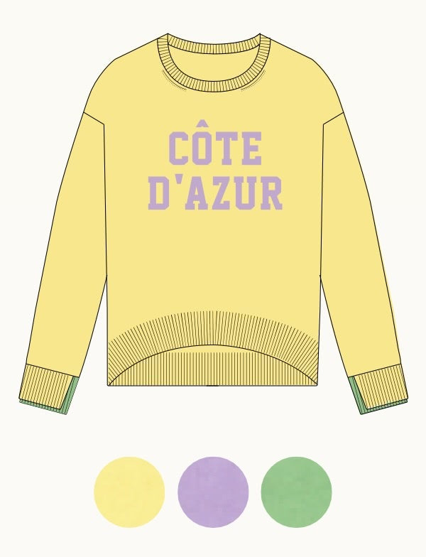 Intarsienstrick Cashmere-Pullover Côte d’Azur