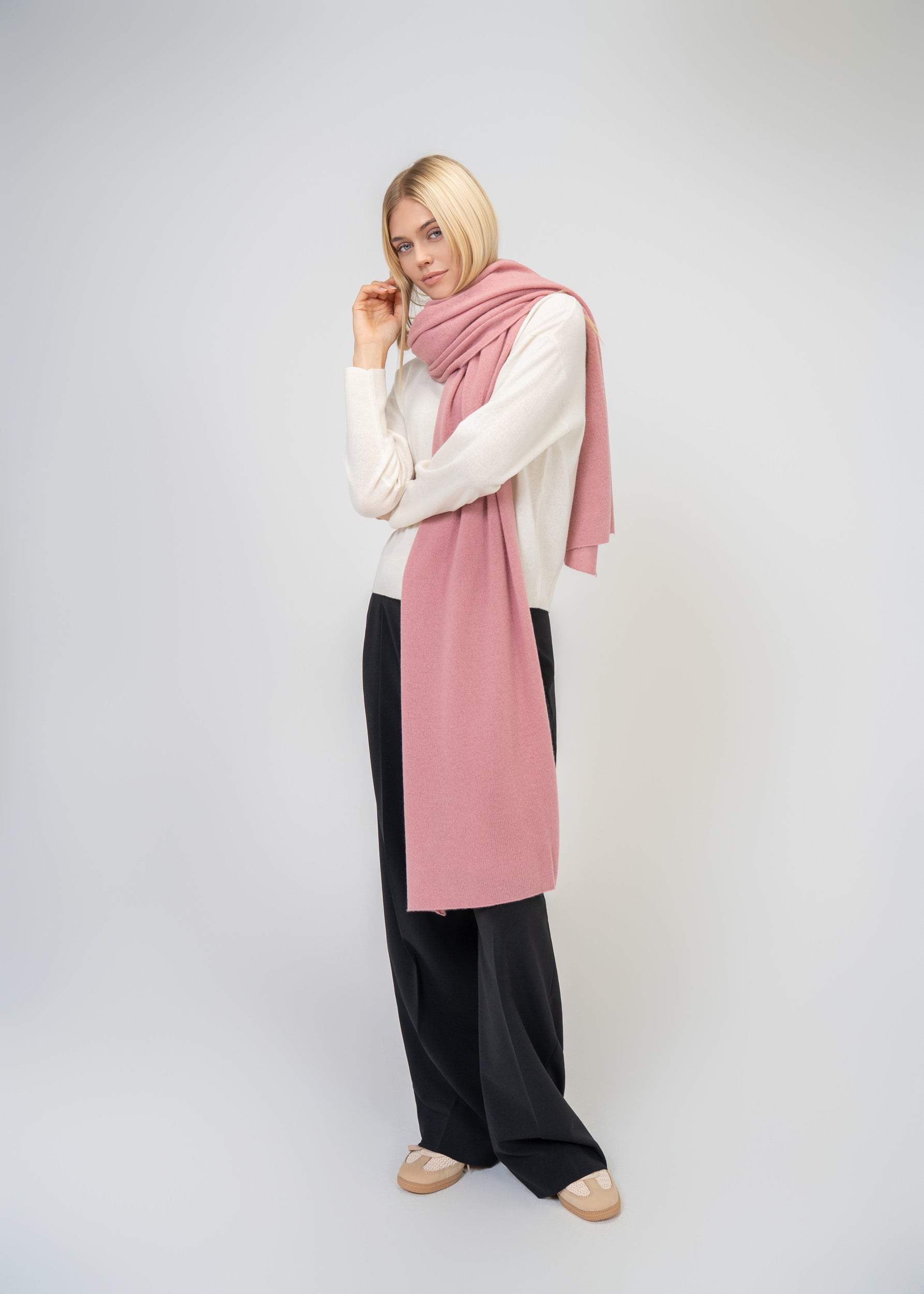 Kaschmir Schal & Mütze Set Damen – Luxus 100 % Kaschmir