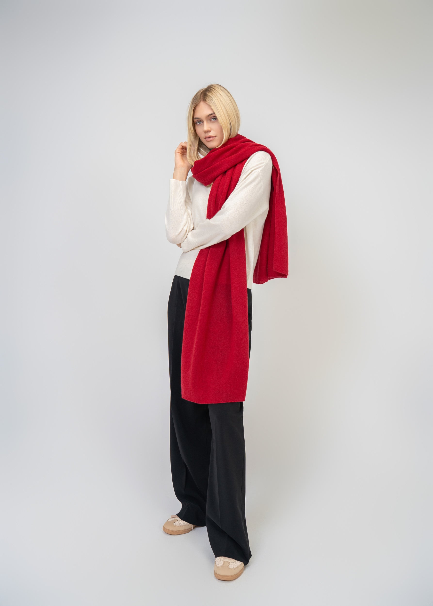 Large Scarf made of 100% pure Cashmere
