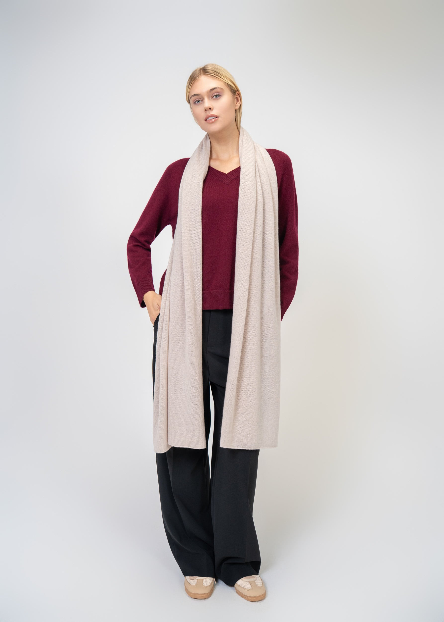 Large Scarf made of 100% pure Cashmere