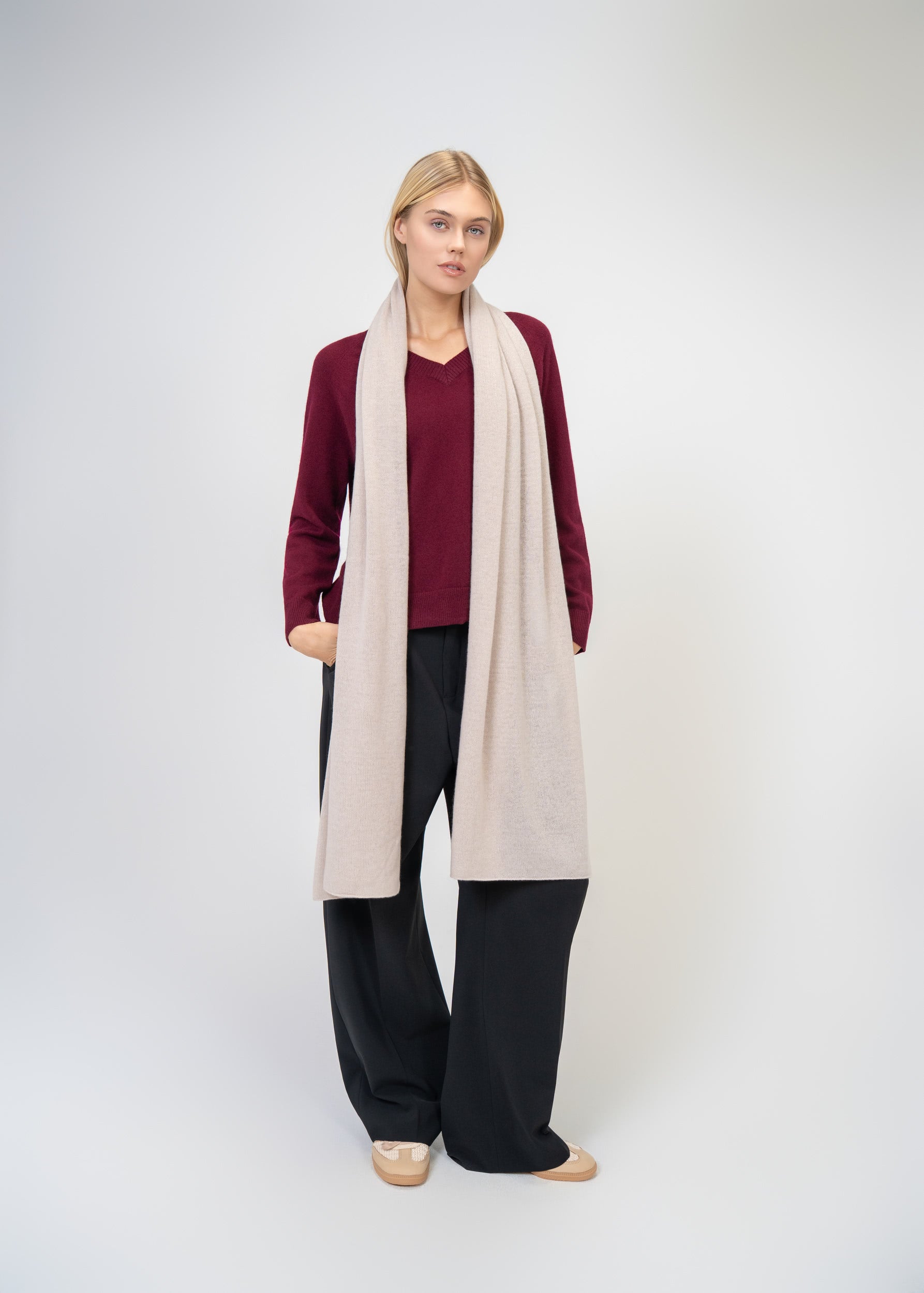 Large Scarf made of 100% pure Cashmere