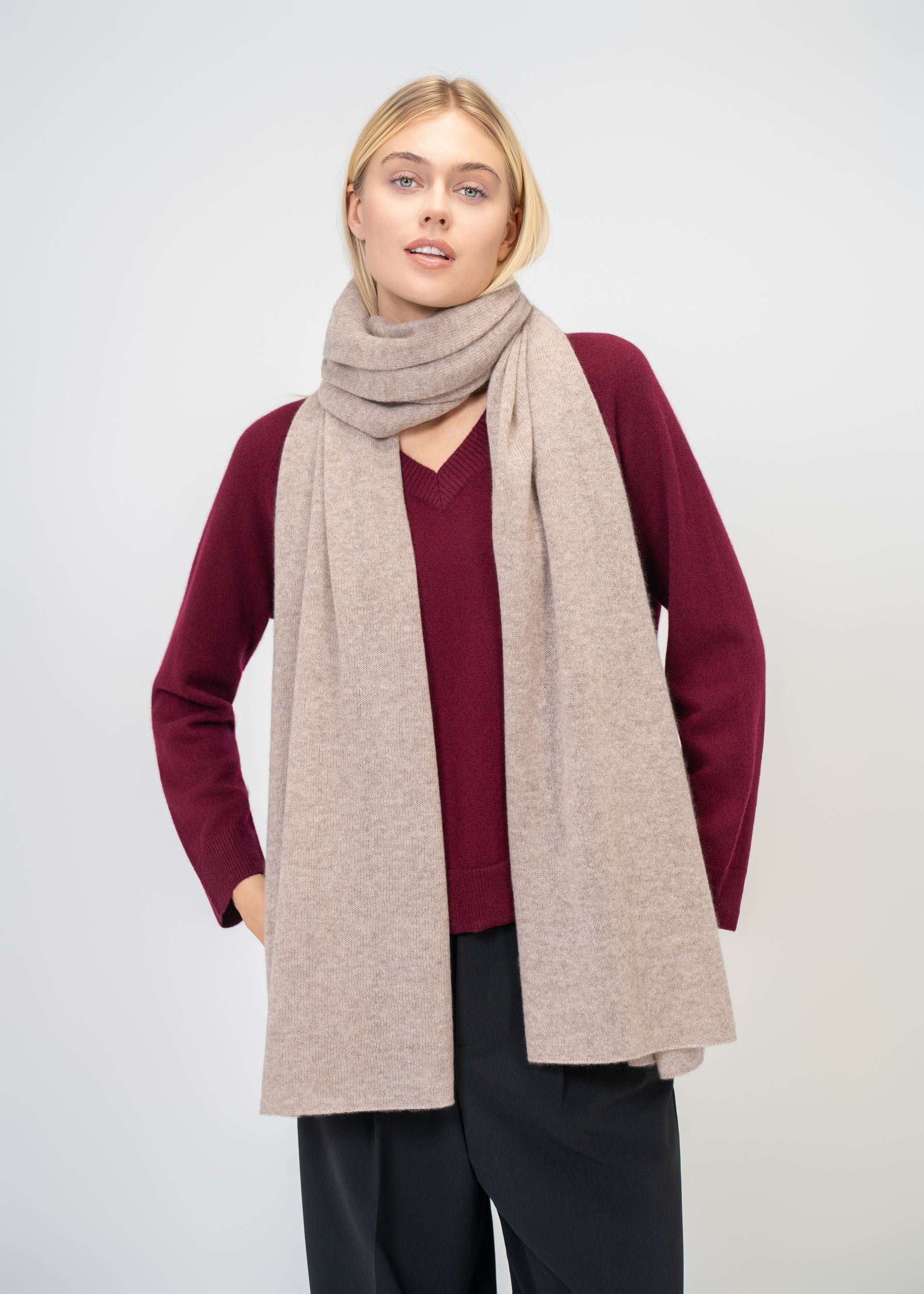 Large Scarf made of 100% pure Cashmere