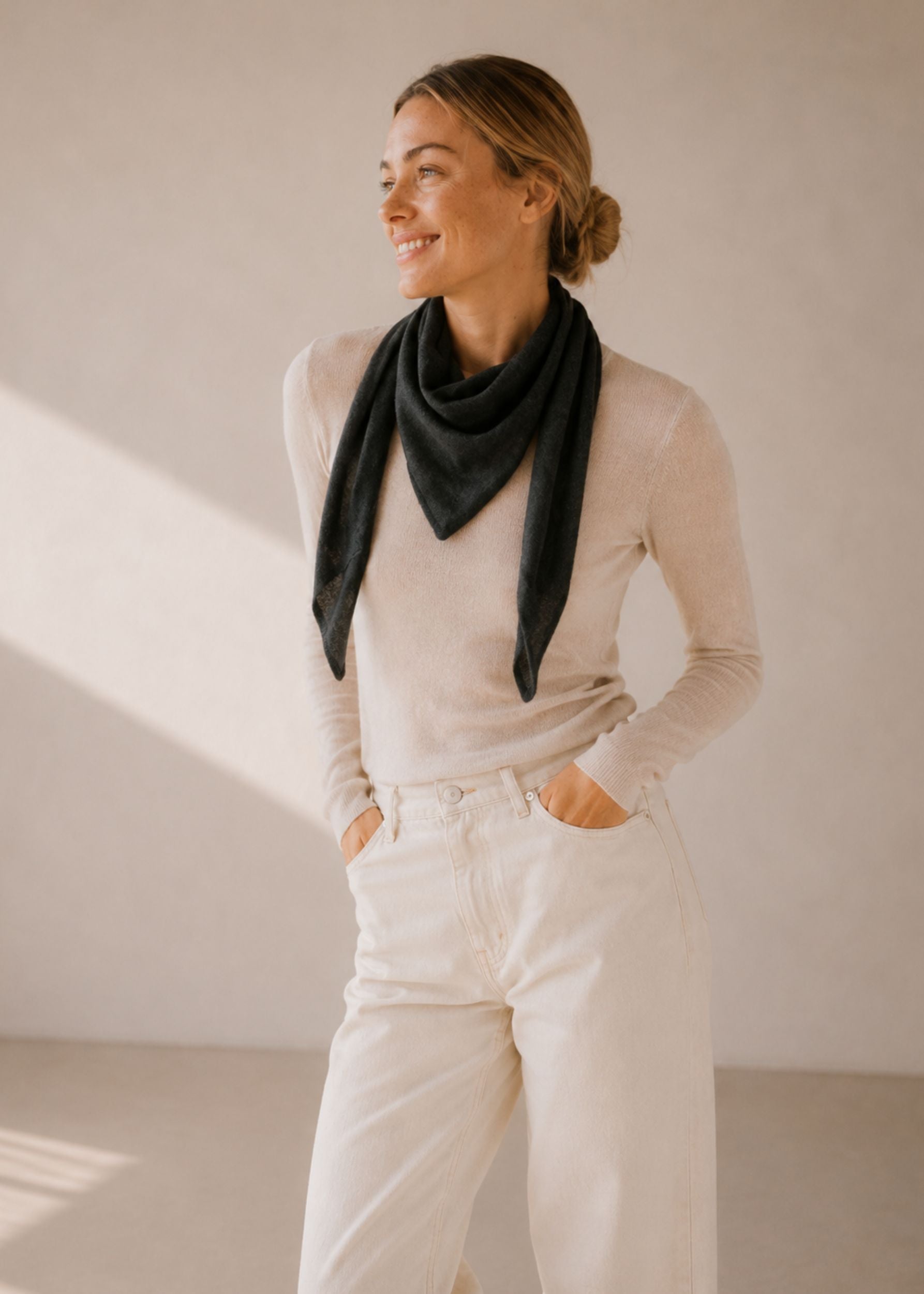 100% Cashmere Triangle Scarf