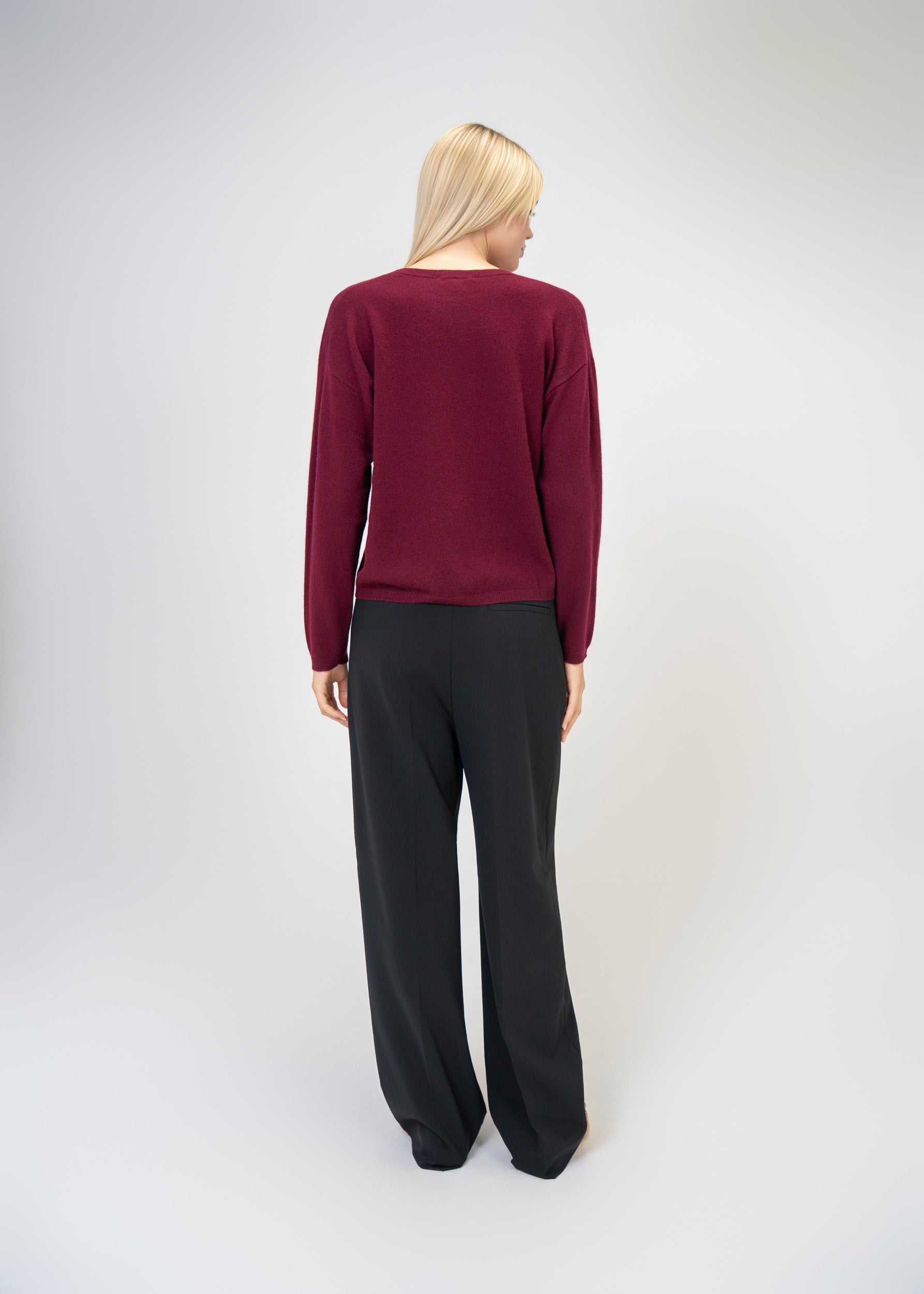 Relaxed Fit V-Neck Cashmere Cardigan