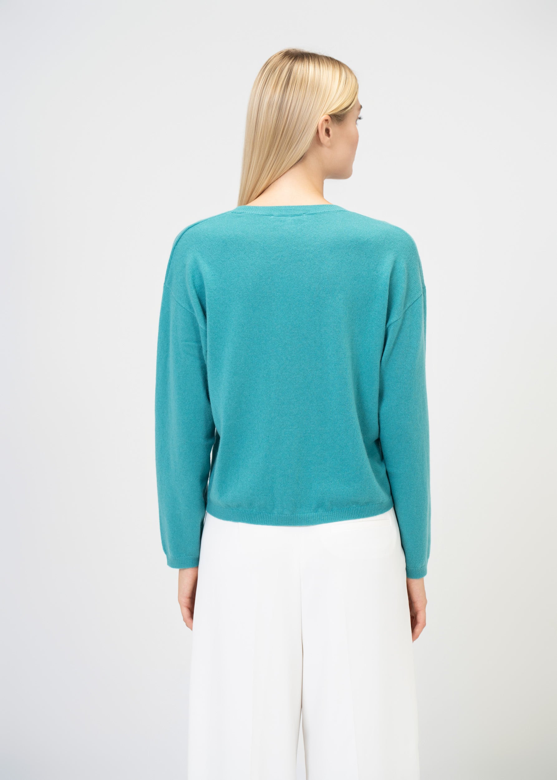 Relaxed Fit V-Neck Cashmere Cardigan