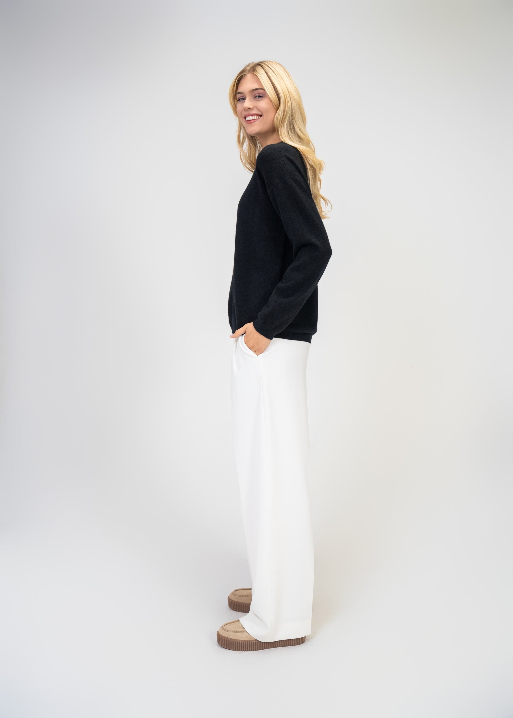 Kaschmir Rundhals Pullover – Luxus Sweater Damen
