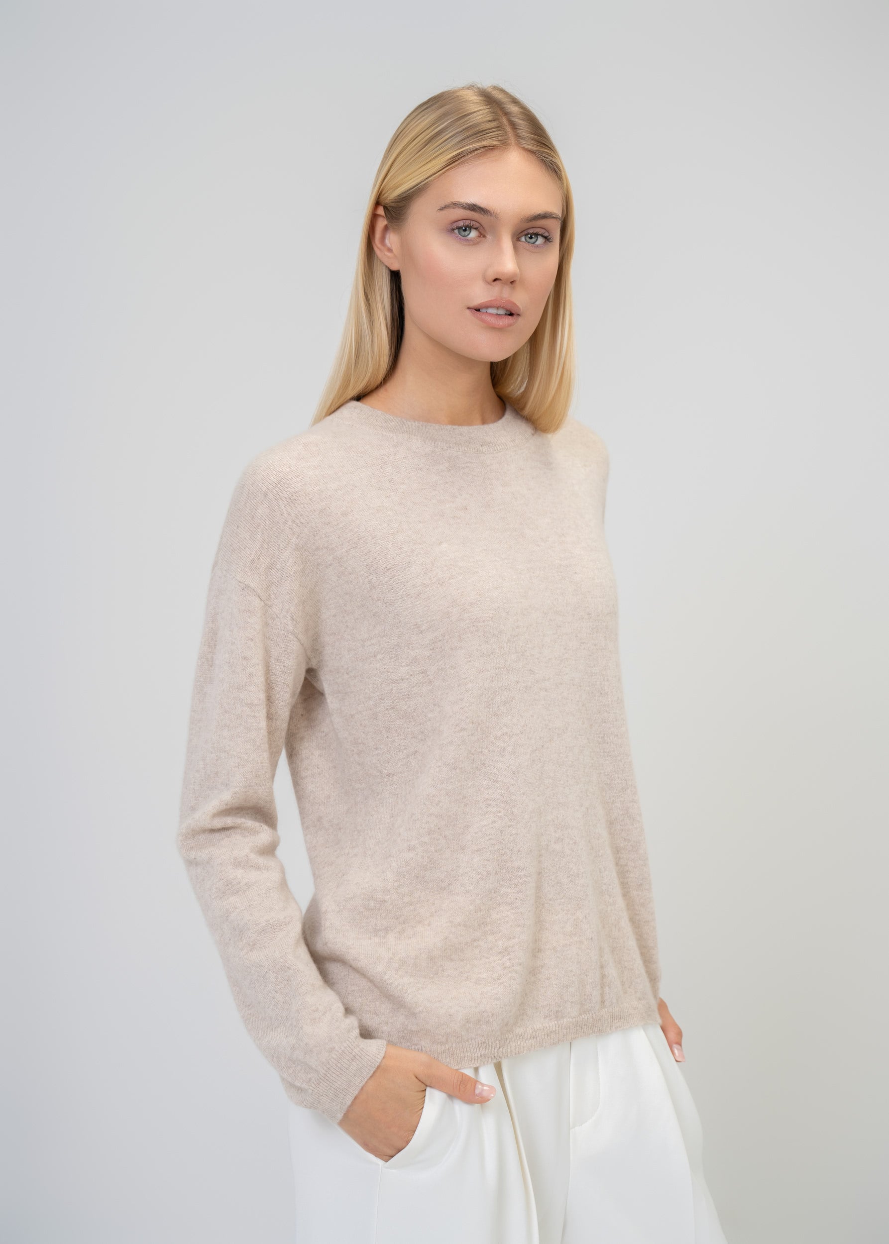 Kaschmir Rundhals Pullover – Luxus Sweater Damen