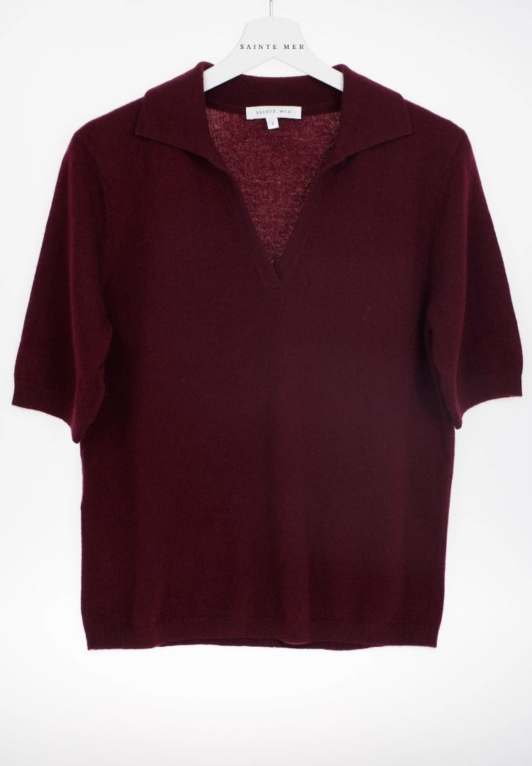 Cashmere polo neck sweater