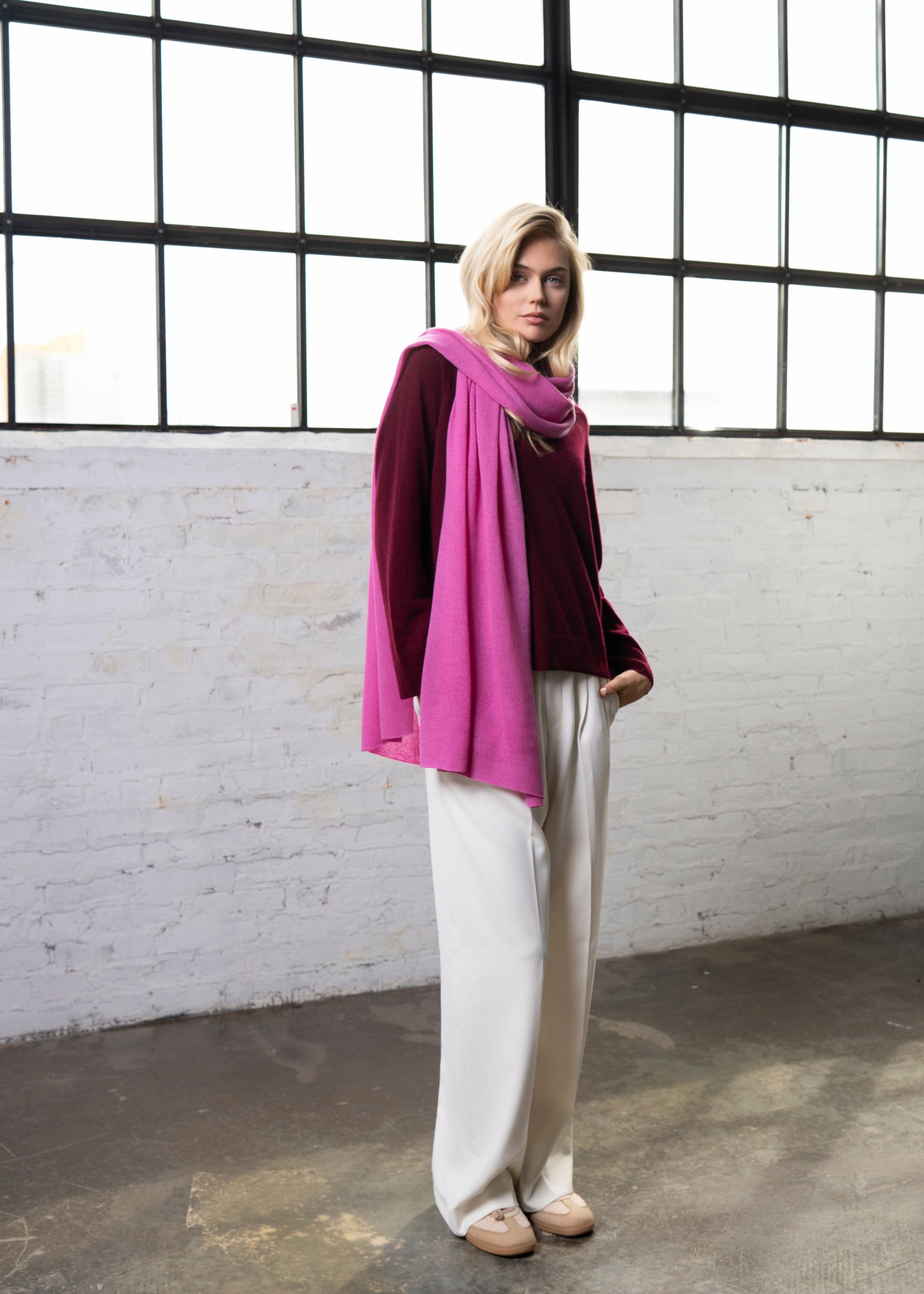 Large Scarf made of 100% pure Cashmere