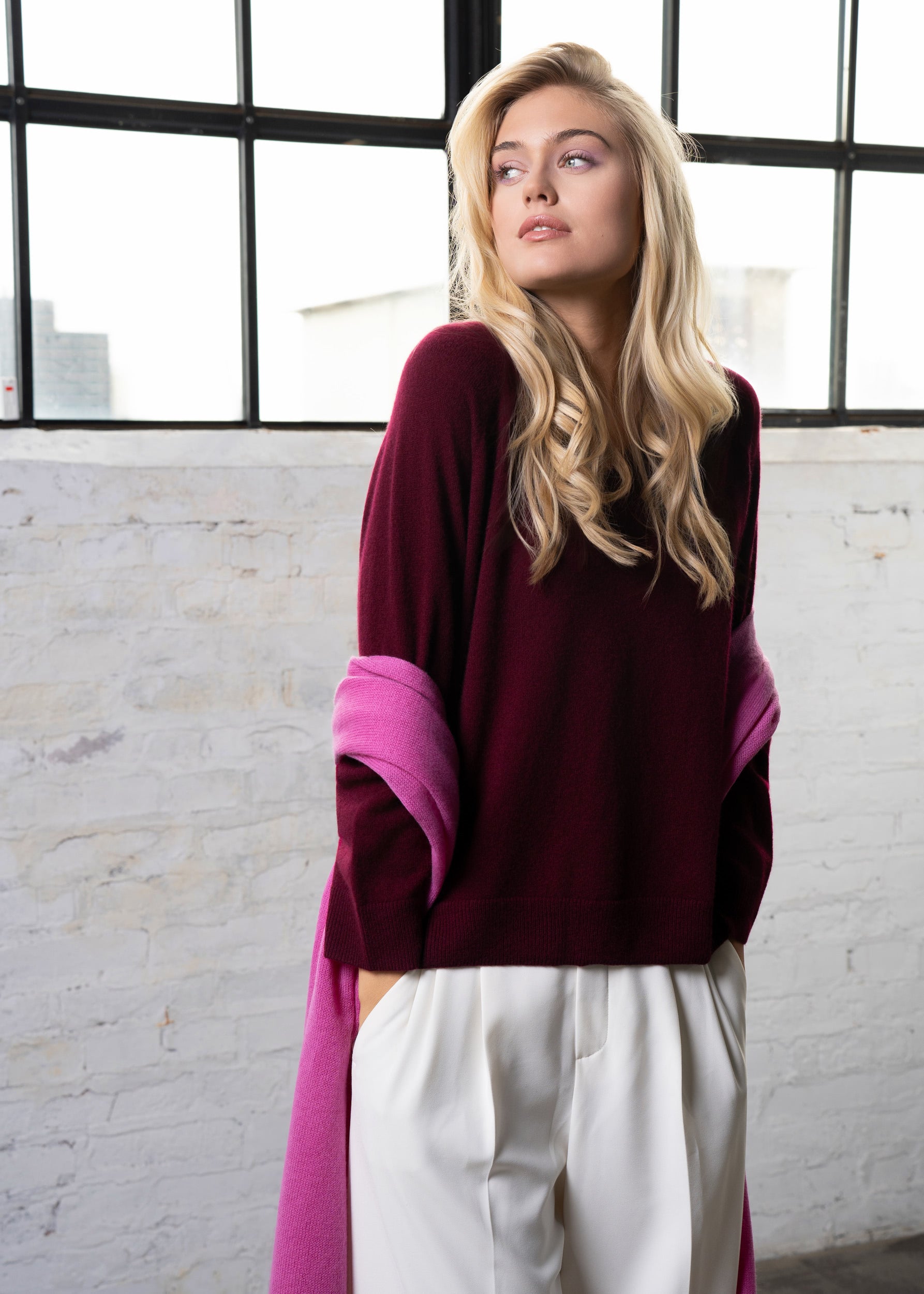 Large Scarf made of 100% pure Cashmere