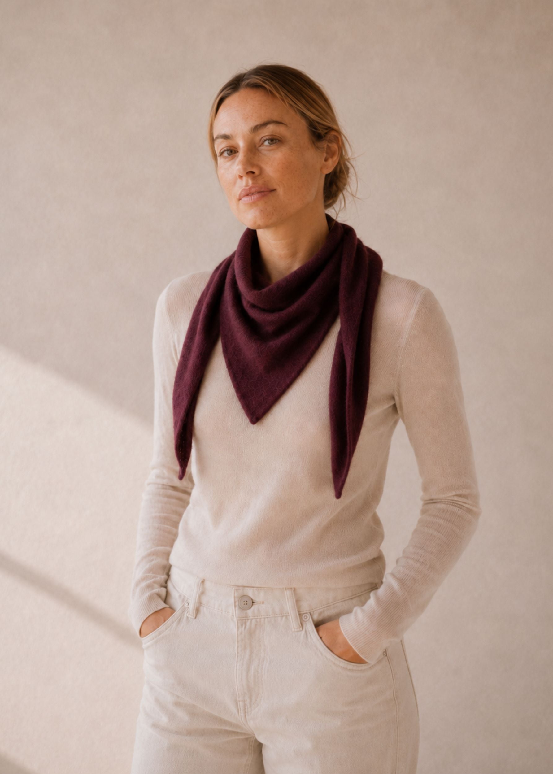 100% Cashmere Triangle Scarf