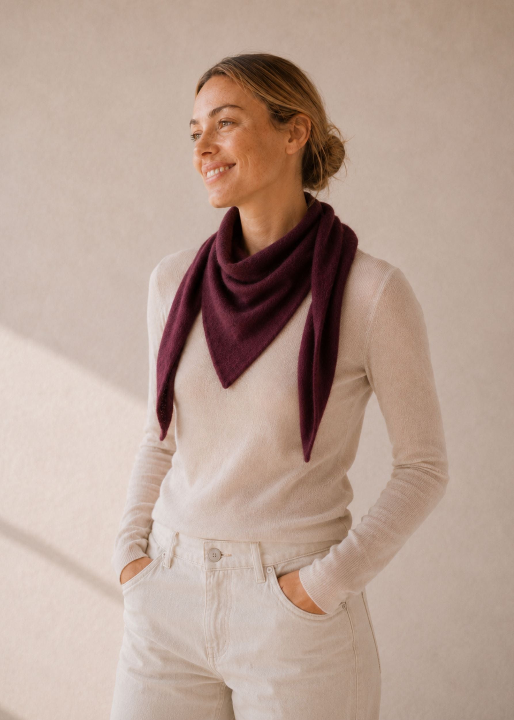 100% Cashmere Triangle Scarf