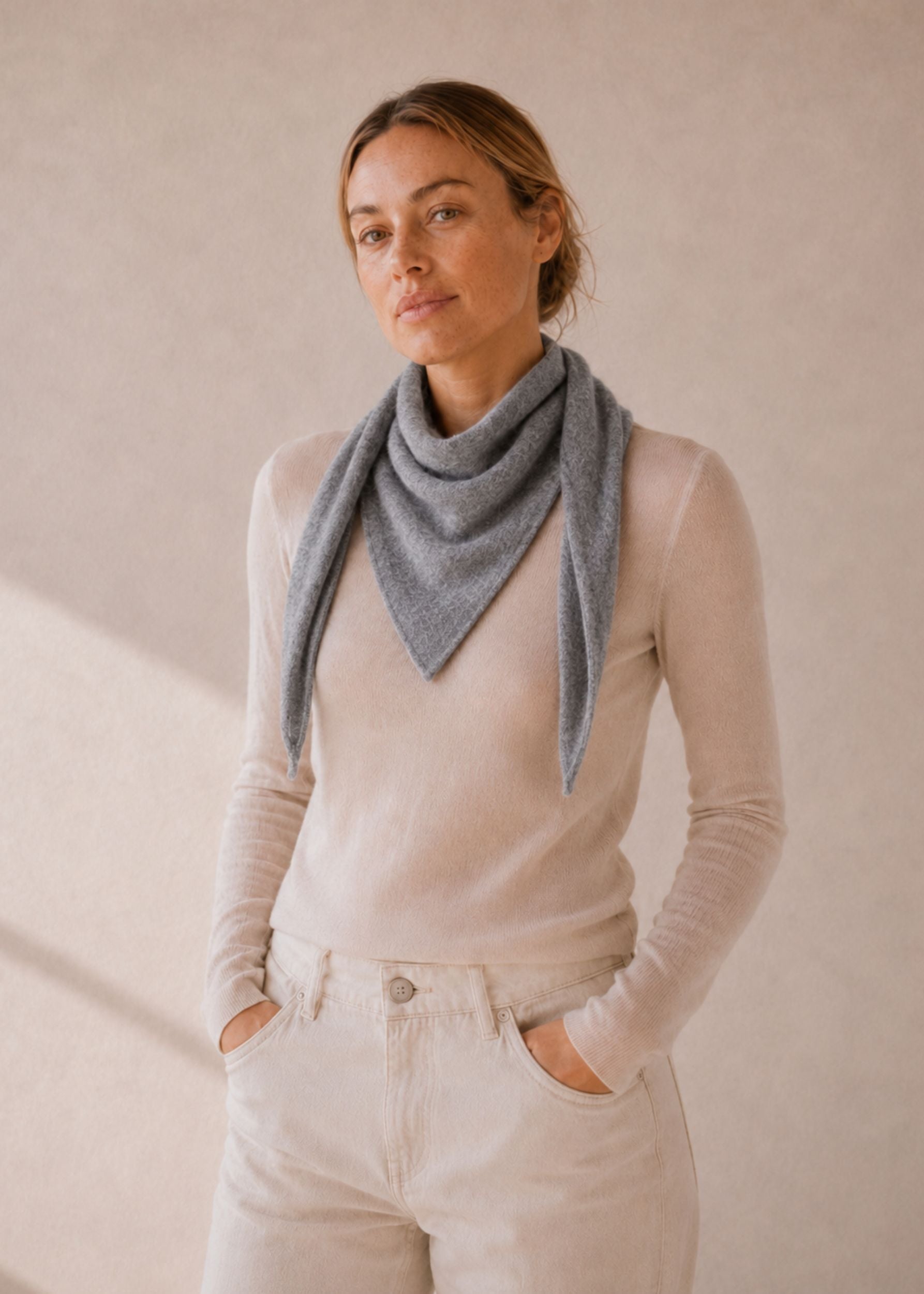 100% Cashmere Triangle Scarf