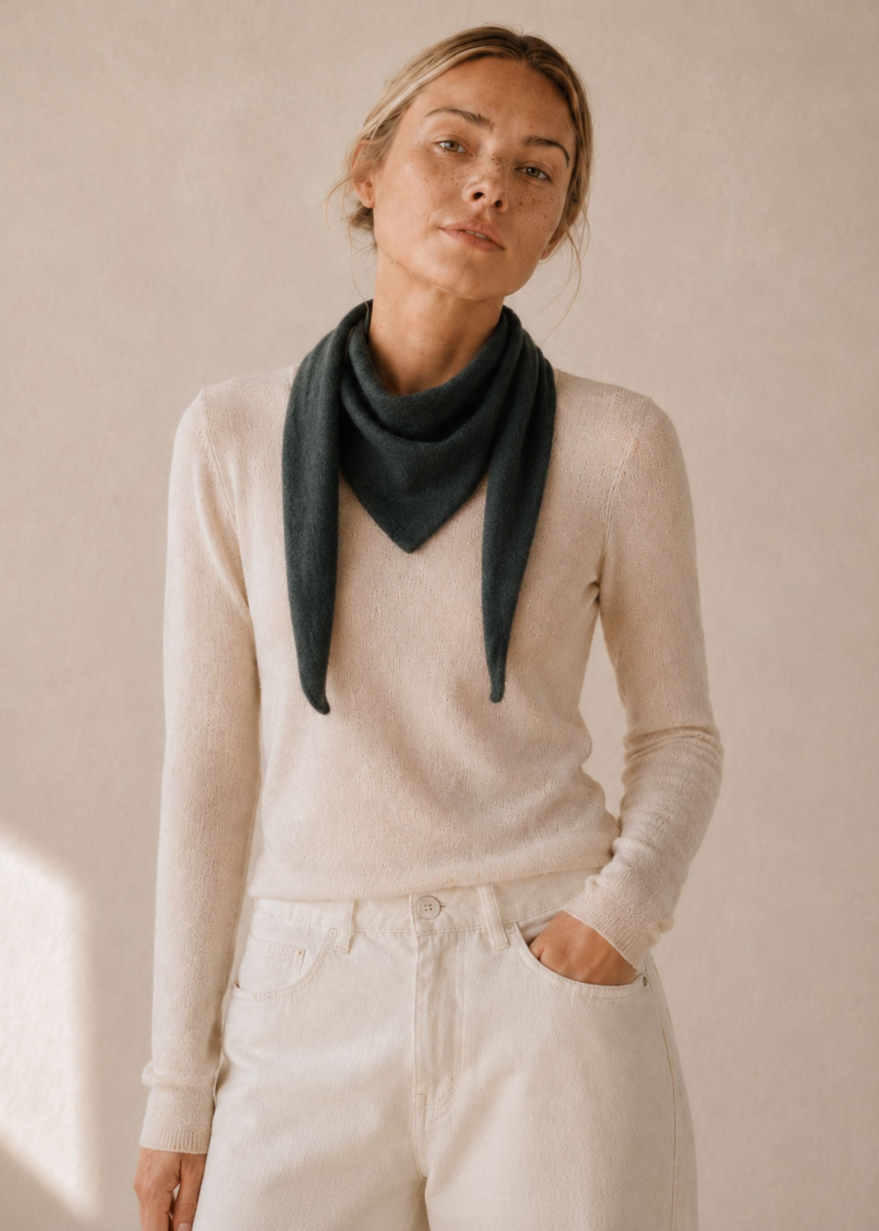100% Cashmere Triangle Scarf
