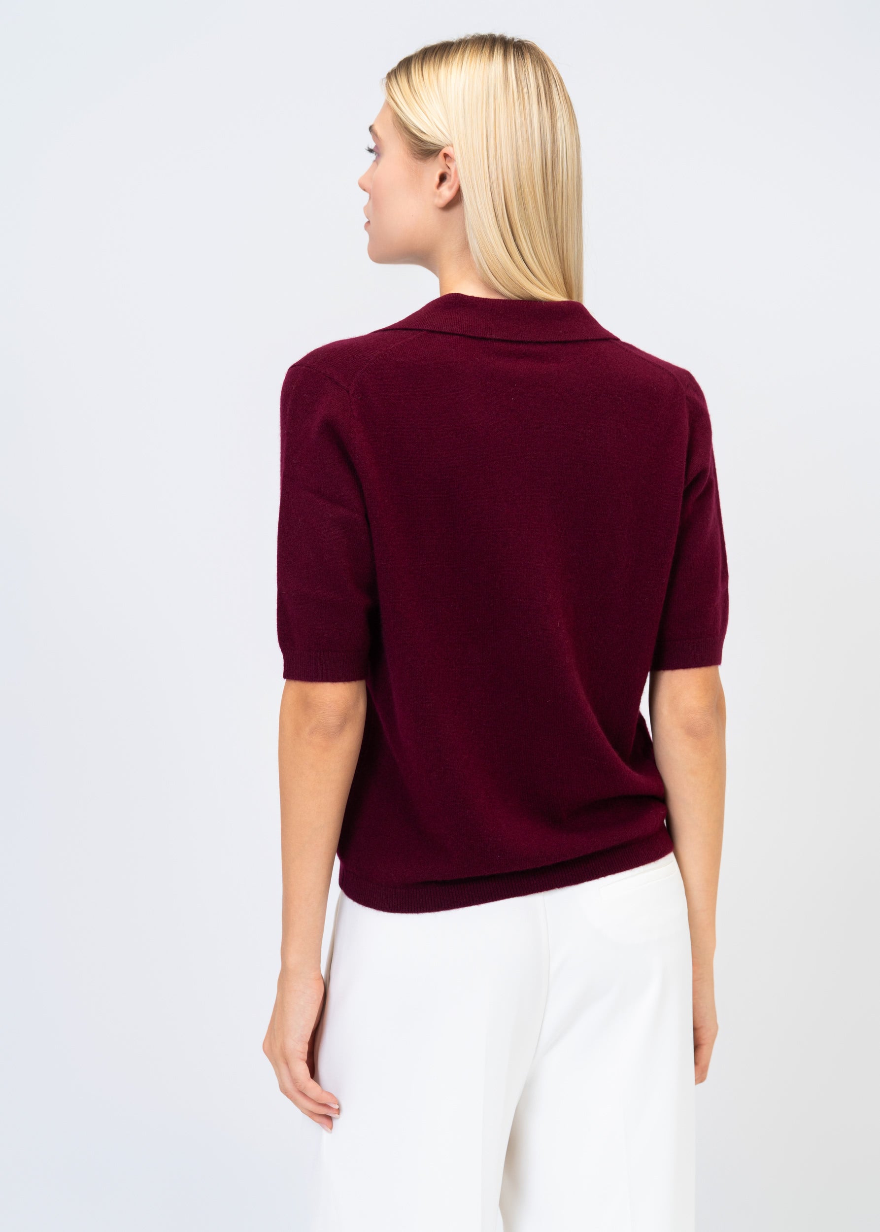 Kaschmir Polo Halbarm – Luxus Strickpullover Damen