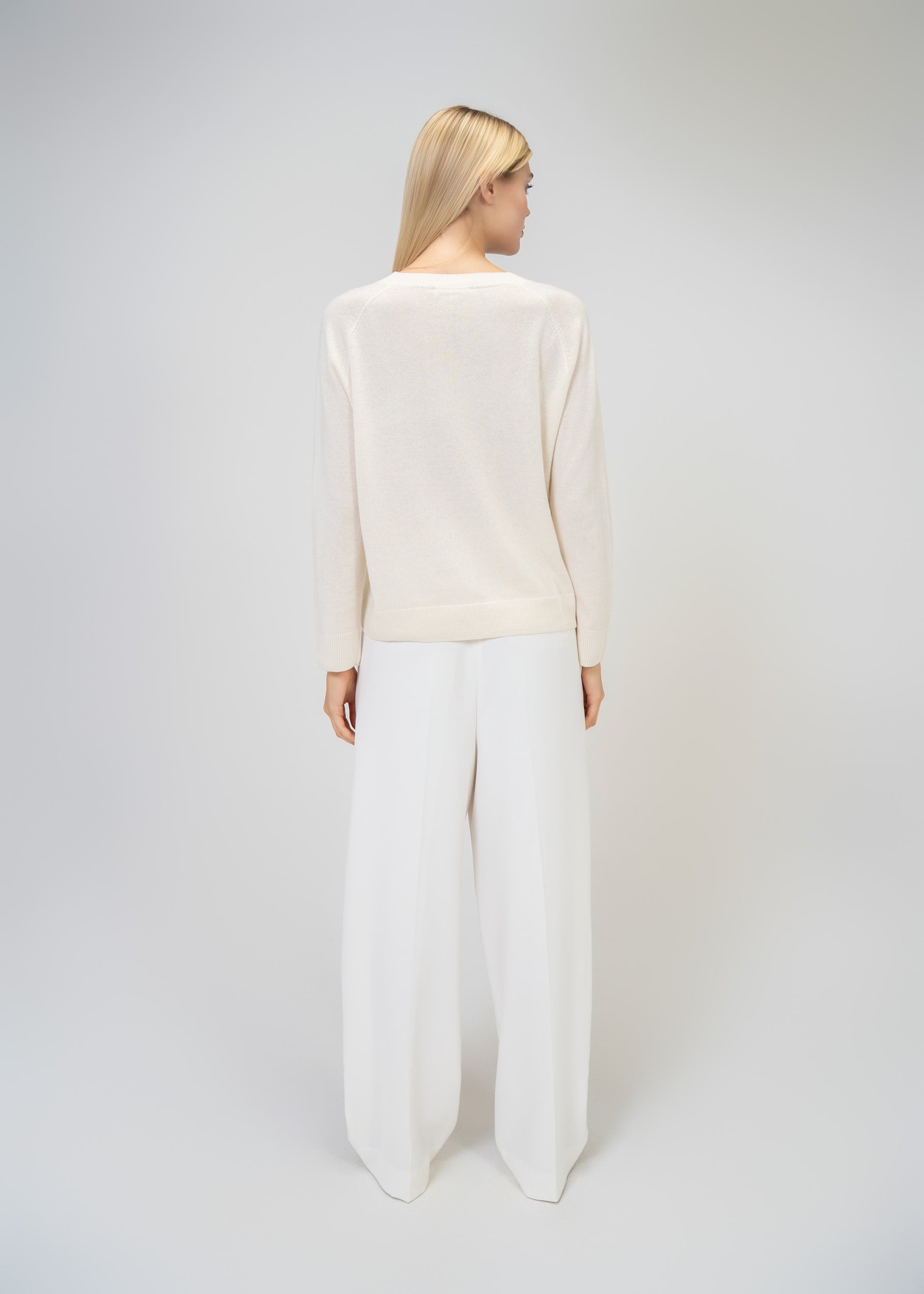 Kaschmir Pullover Damen V-Ausschnitt – Luxus Strick