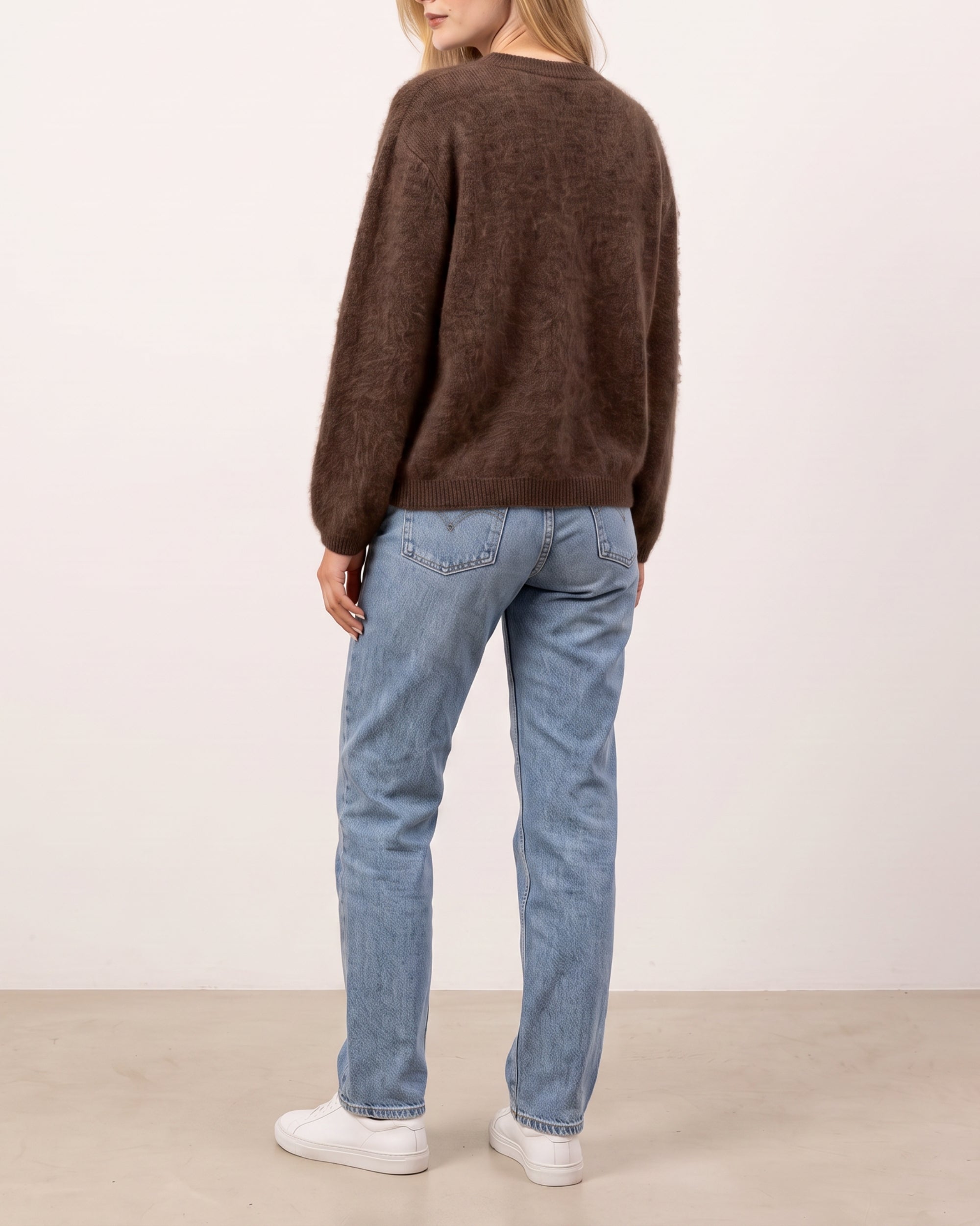Rundhals Pullover Merino-Kaschmir Mokka #Farbe_Mokka